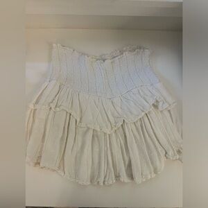 cream skirt with gold detailing